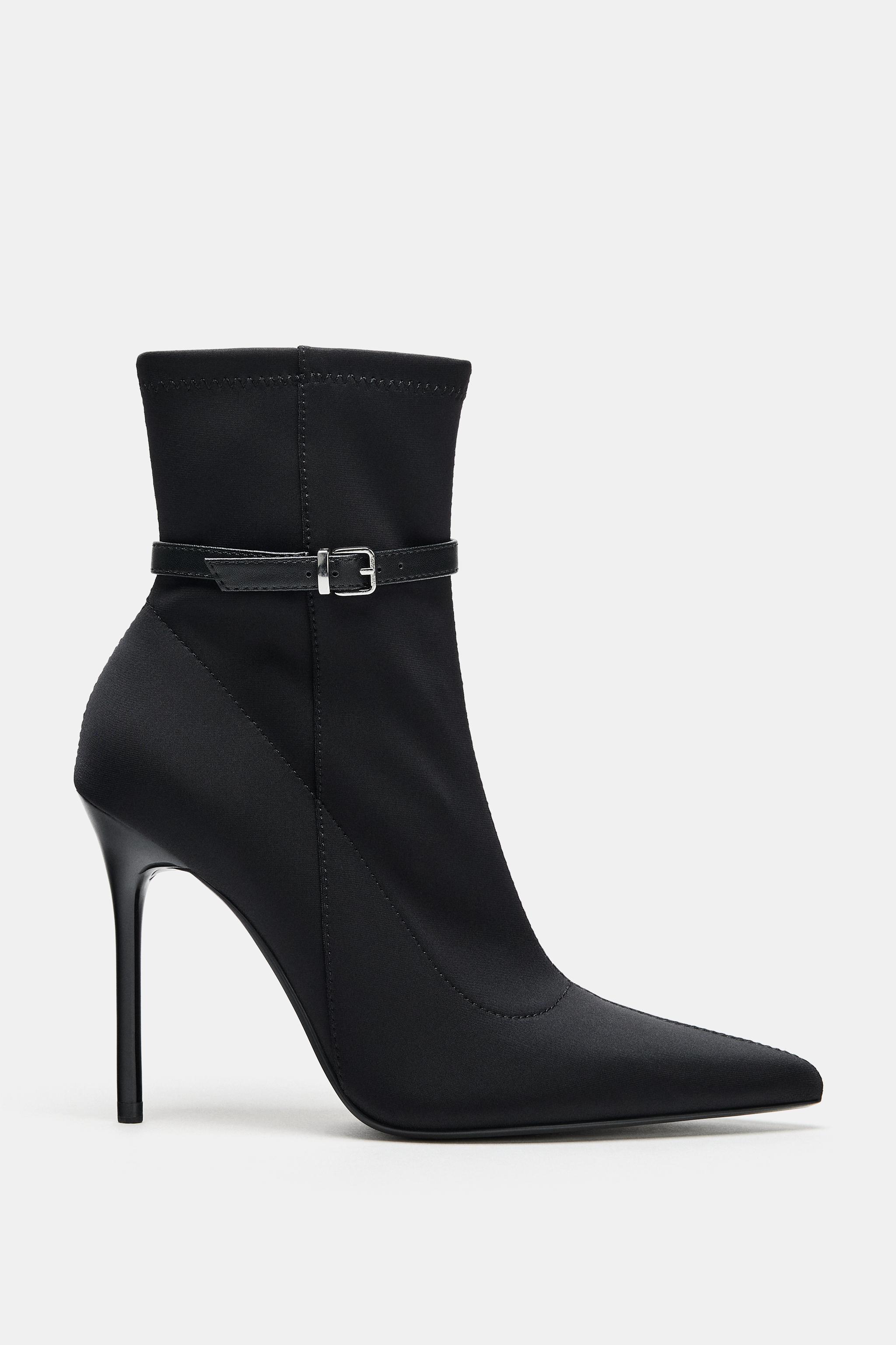 BUCKLE HEELED ANKLE BOOTS